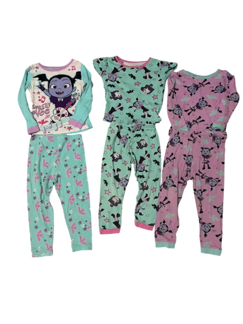 Disney Vampirina Girls 4T Pajamas Lot of 3 Sets 100% Cotton